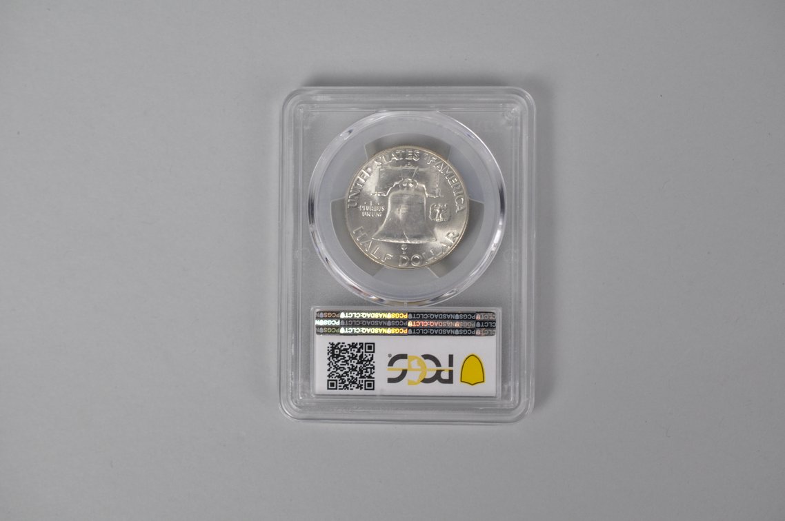 Graded Silver Franklin Half Dollar, photo 3 of 5
