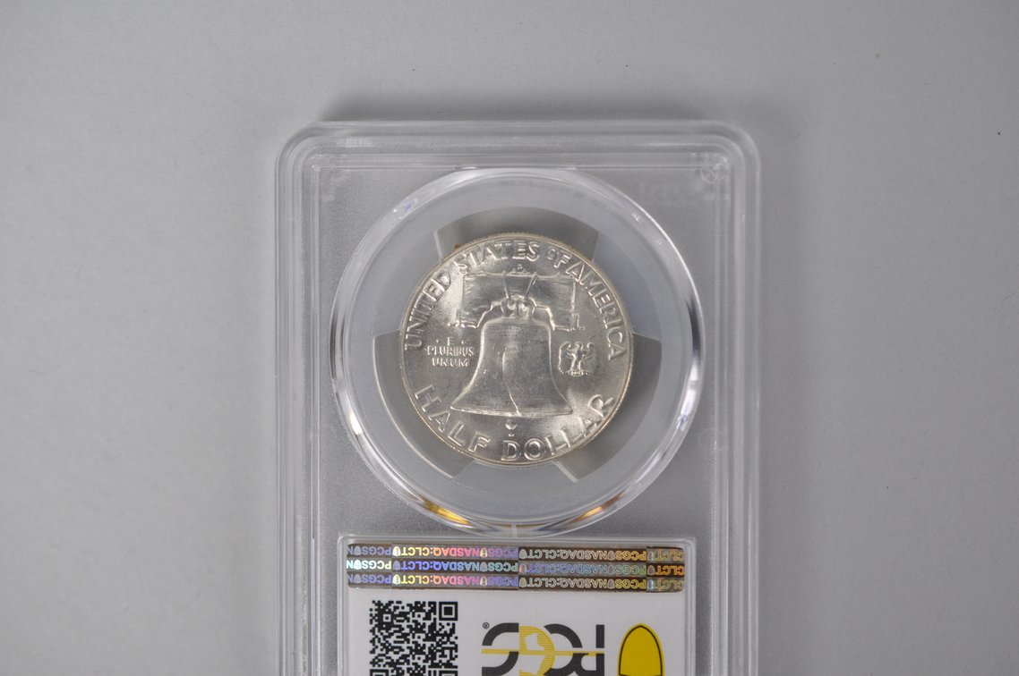 Graded Silver Franklin Half Dollar, photo 4 of 5