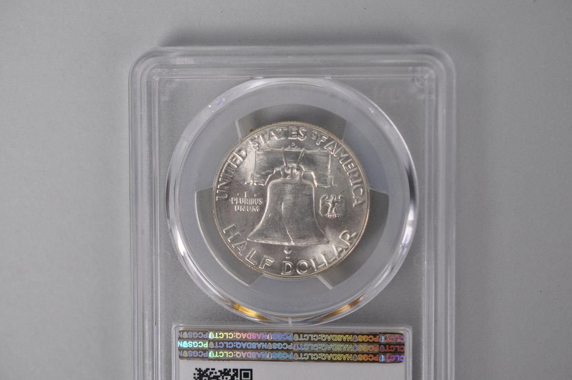 Graded Silver Franklin Half Dollar, photo 5 of 5