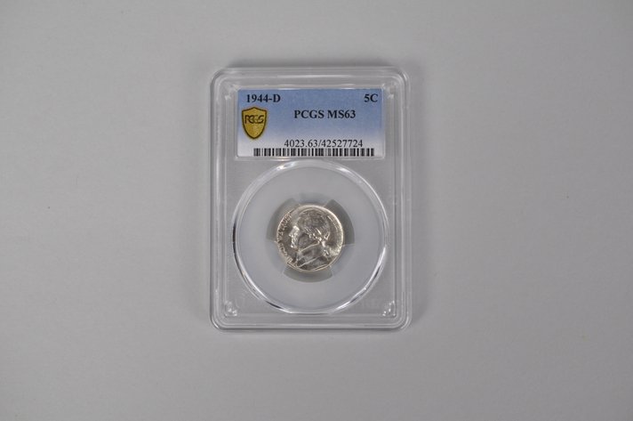 Graded 1944D Nickel PCGS MS63