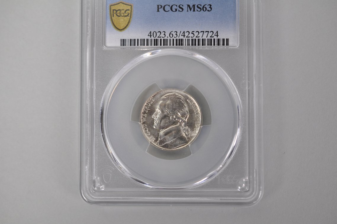 Graded 1944D Nickel PCGS MS63, photo 2 of 4