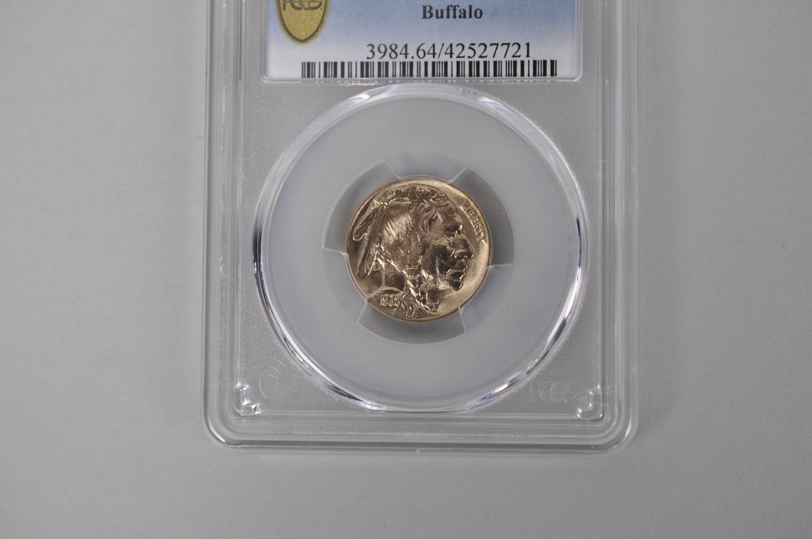 Graded 1938D PCGS MS64 Buffalo Nickel, photo 2 of 5