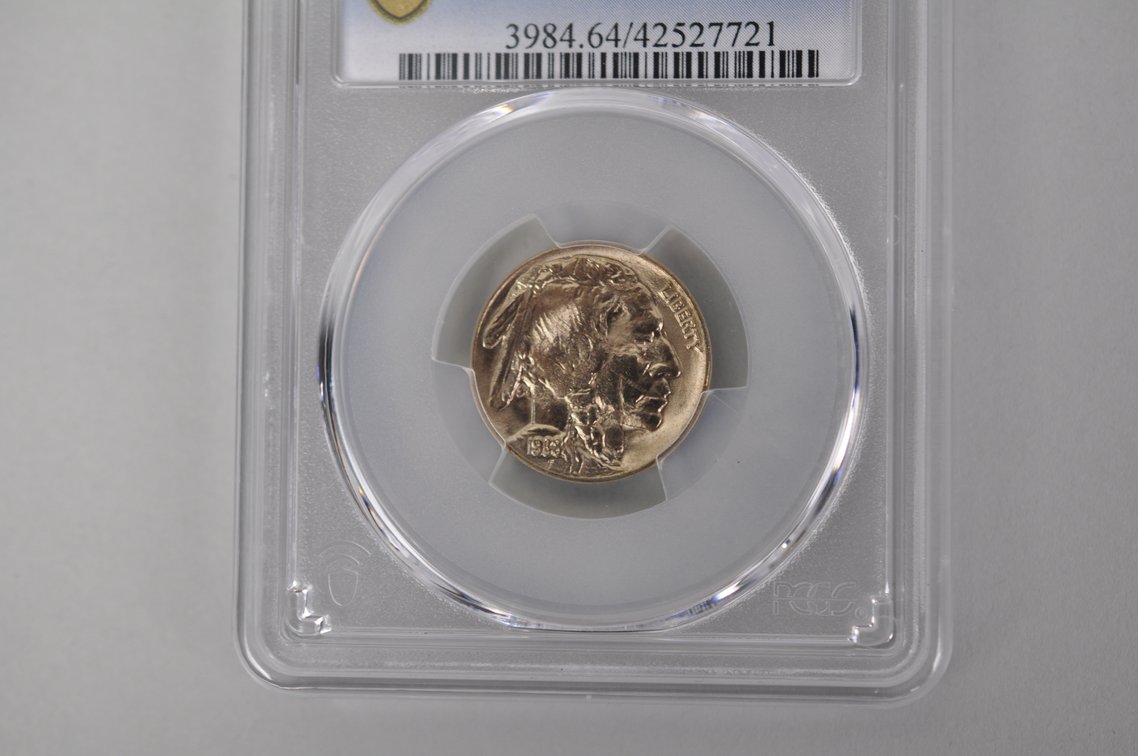 Graded 1938D PCGS MS64 Buffalo Nickel, photo 3 of 5