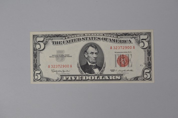 Silver Certificate 1963 Red Seal $5