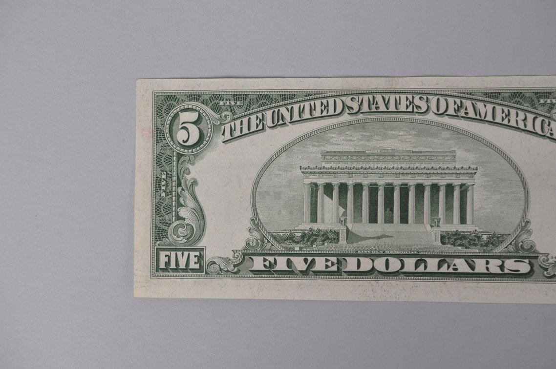 Silver Certificate 1953 B Red Seal $5, photo 5 of 6