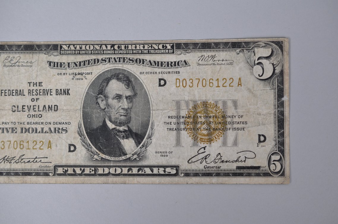 Silver Certificate 1929 Brown Seal $5, photo 3 of 7