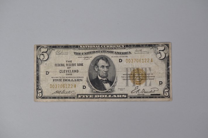 Silver Certificate 1929 Brown Seal $5