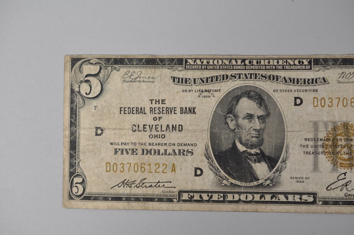 Silver Certificate 1929 Brown Seal $5, photo 2 of 7