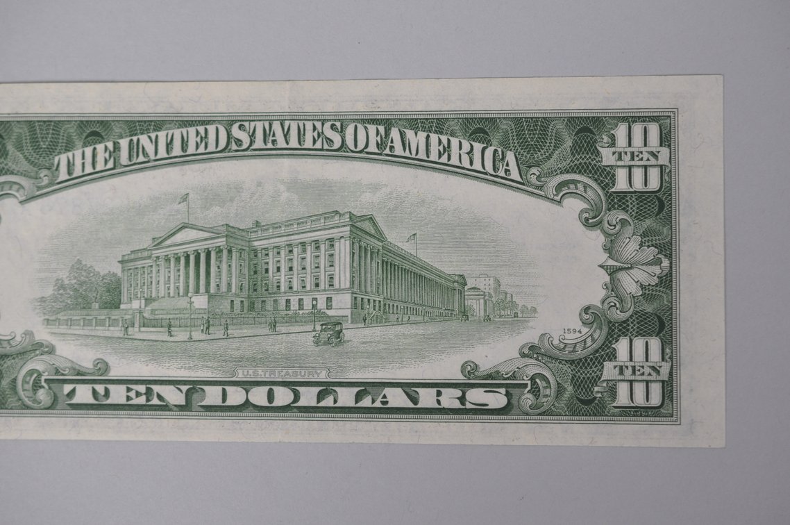 Silver Certificate 1953 A Blue Seal $10, photo 6 of 6