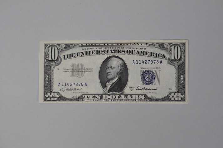 Silver Certificate 1953 A Blue Seal $10