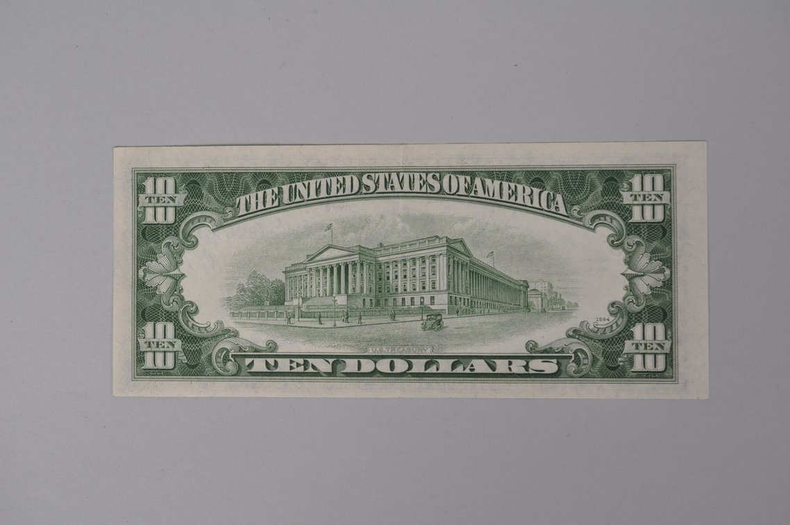Silver Certificate 1953 A Blue Seal $10, photo 4 of 6