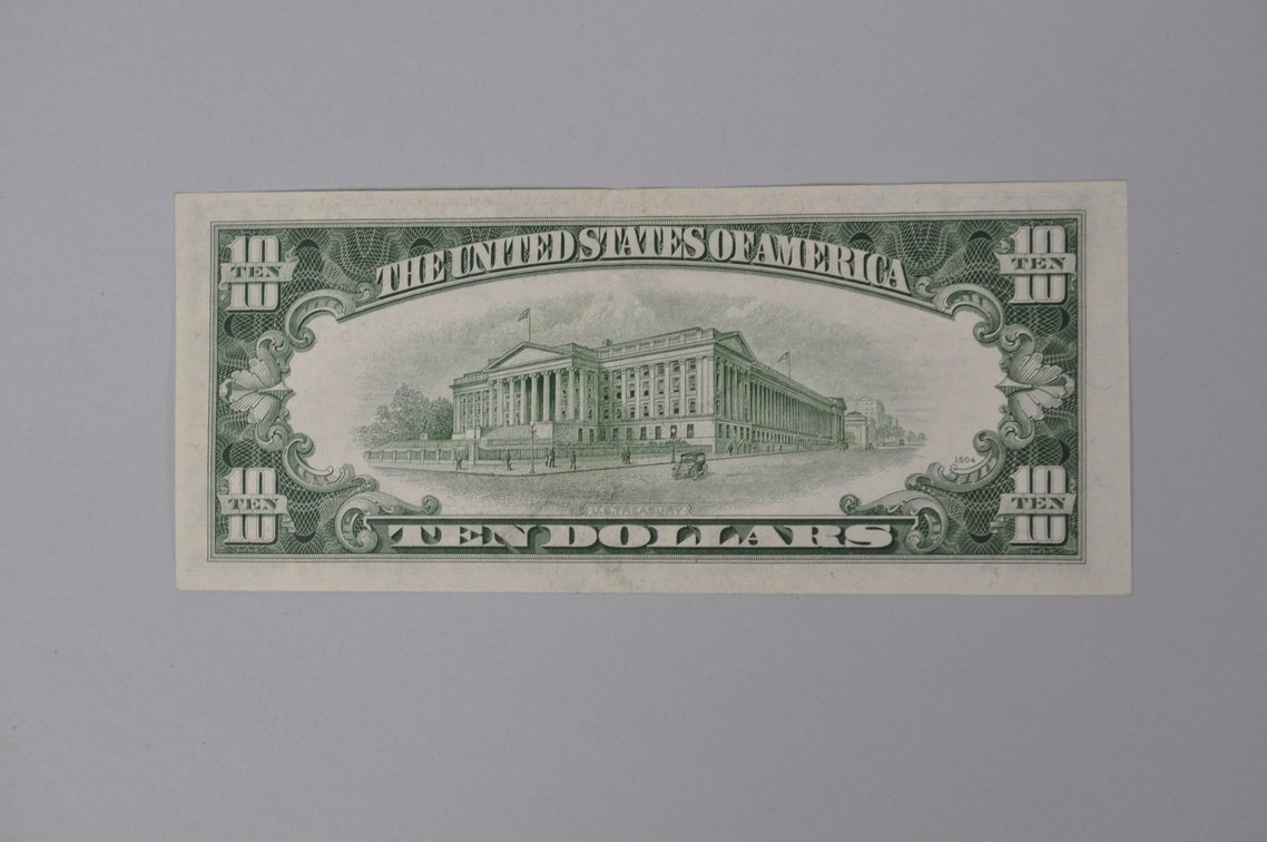 Silver Certificate 1953 B Blue Seal $10, photo 4 of 6