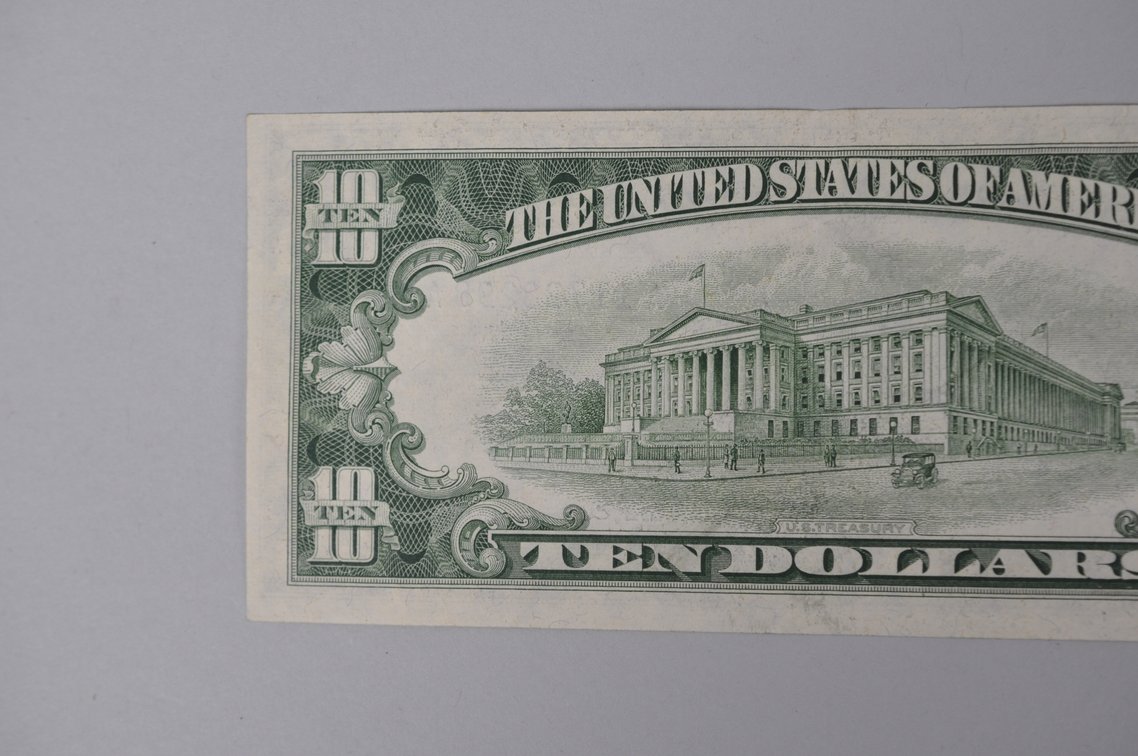 Silver Certificate 1953 B Blue Seal $10, photo 5 of 6