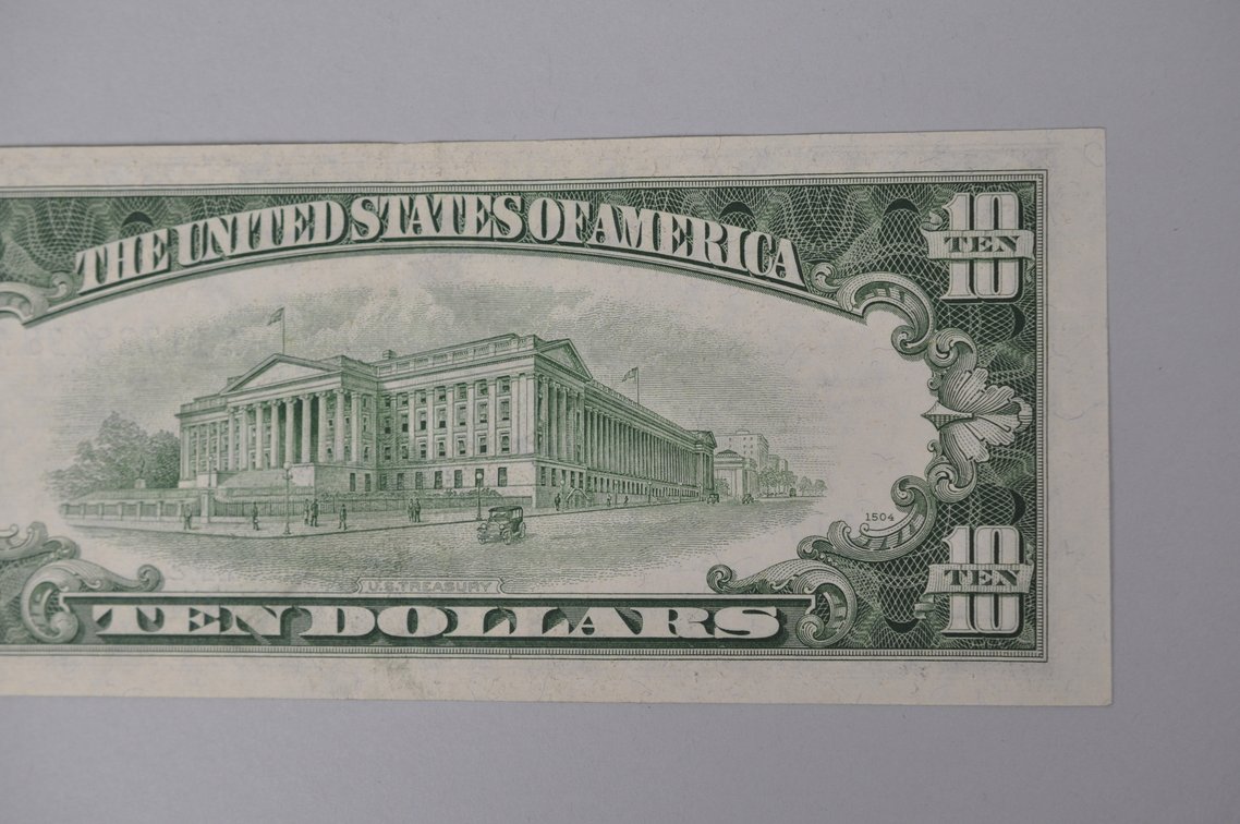 Silver Certificate 1953 B Blue Seal $10, photo 6 of 6