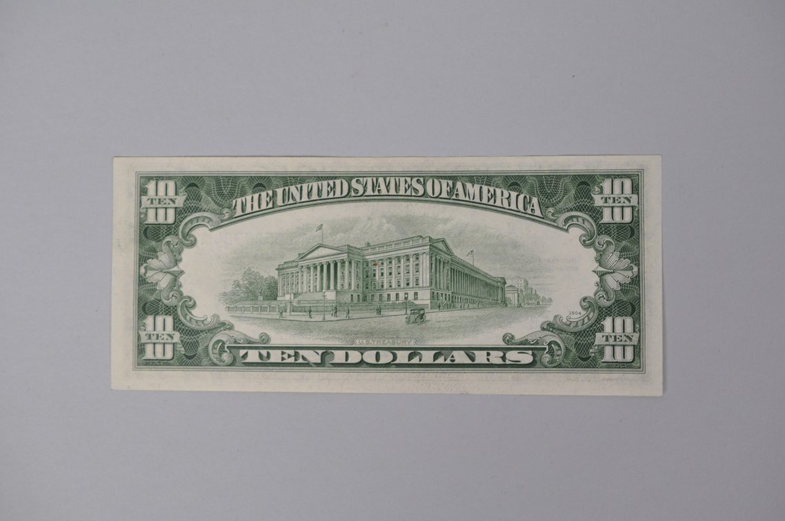 Silver Certificate 1953 B Blue Seal $10, photo 4 of 6