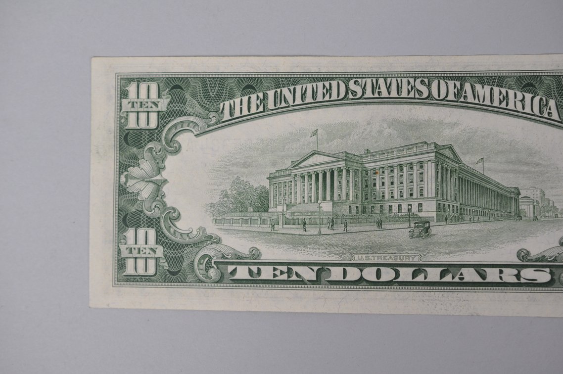 Silver Certificate 1953 B Blue Seal $10, photo 5 of 6