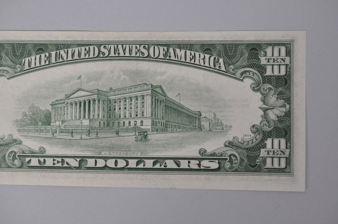 Silver Certificate 1953 B Blue Seal $10, photo 6 of 6