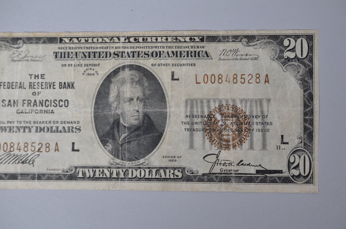 Silver Certificate1929 Brown Seal $20, photo 3 of 6