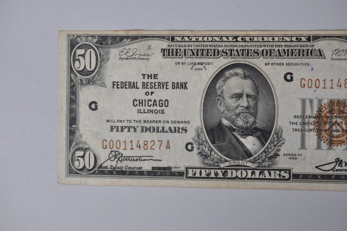 Silver Certificate 1929 Brown Seal $50, photo 2 of 6