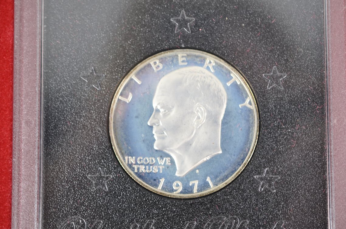 Ike Proof Dollars in Brown US Mint Cases from 1971, photo 8 of 11