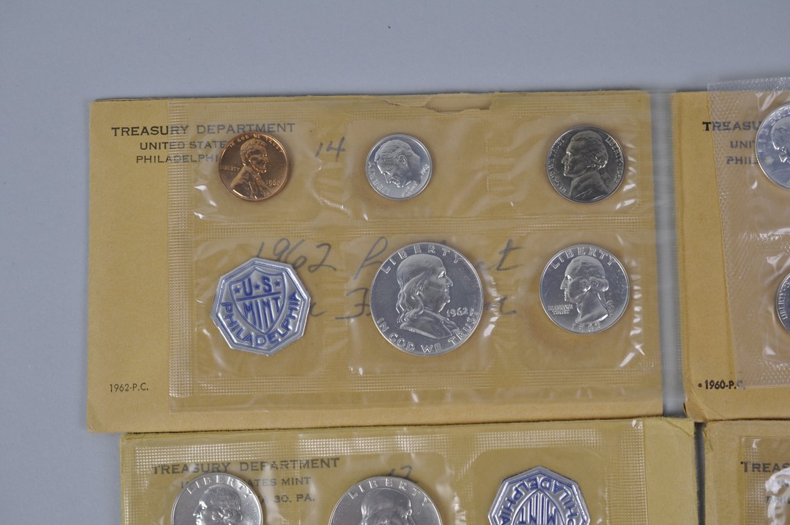 US Proof Sets 1960, 1961, 1962, and 1963x2, photo 2 of 10