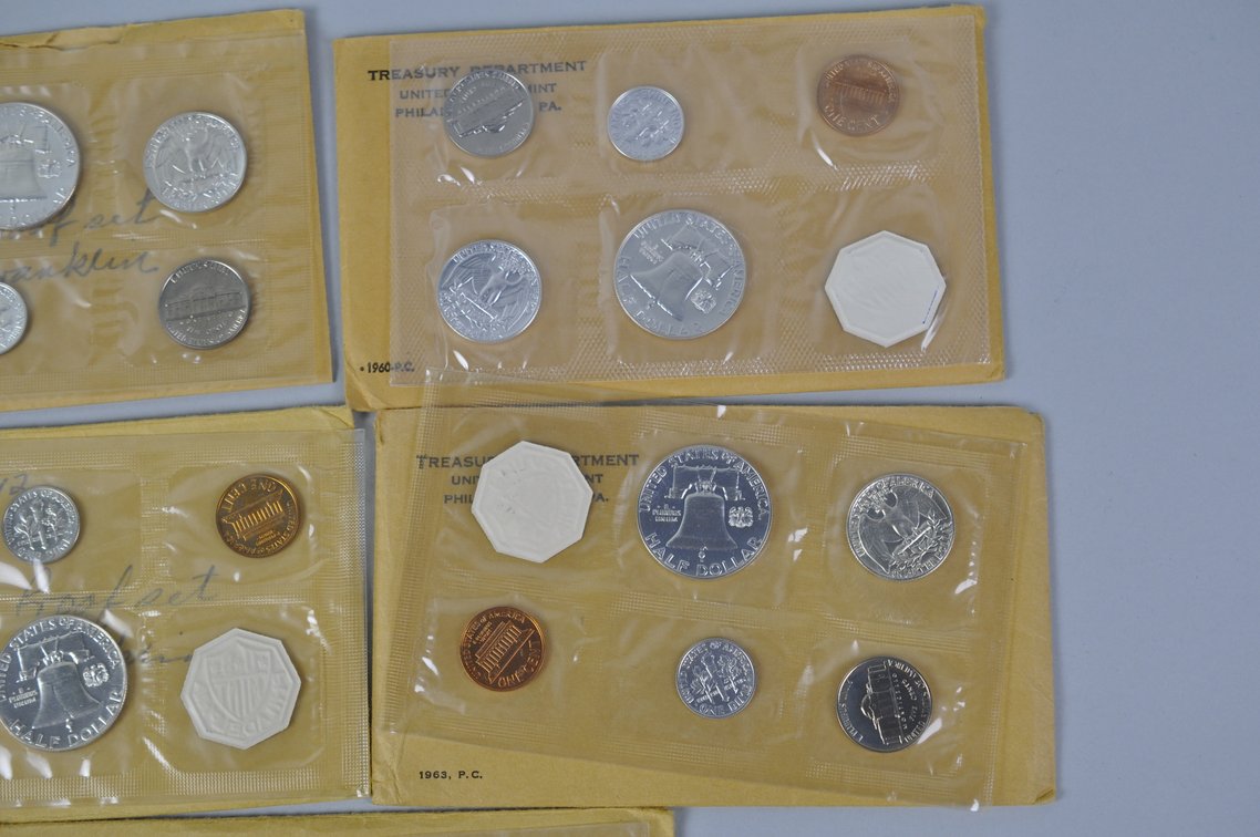 US Proof Sets 1960, 1961, 1962, and 1963x2, photo 9 of 10