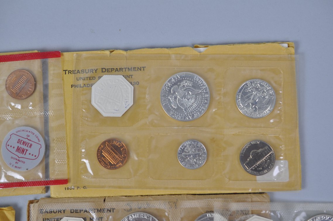 US Proof Sets 1958, 1960, 1963, and 1964x2, photo 11 of 15