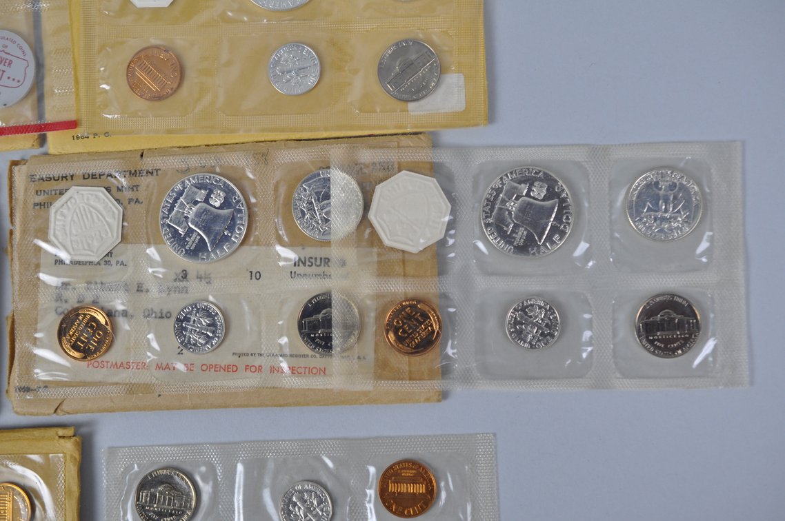 US Proof Sets 1958, 1960, 1963, and 1964x2, photo 13 of 15