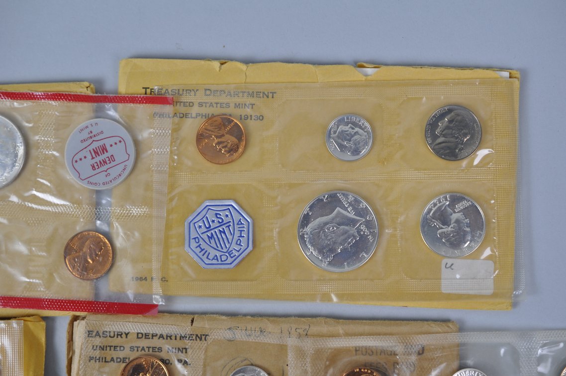 US Proof Sets 1958, 1960, 1963, and 1964x2, photo 4 of 15