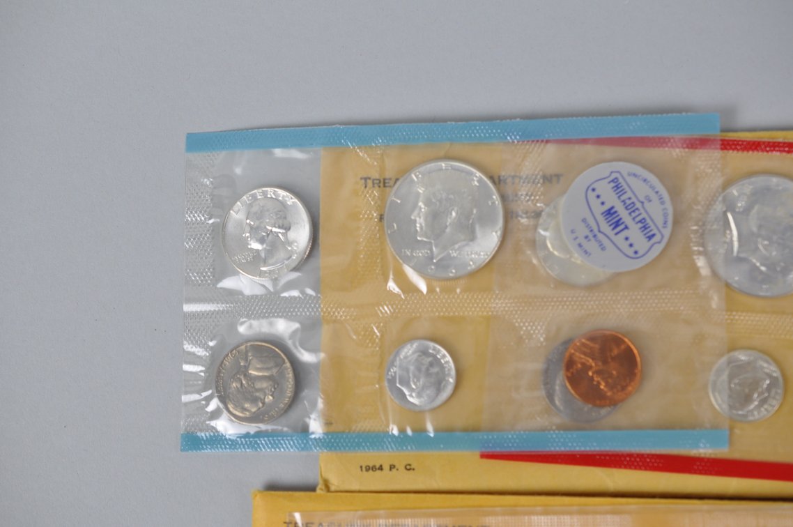 US Proof Sets 1958, 1960, 1963, and 1964x2, photo 3 of 15