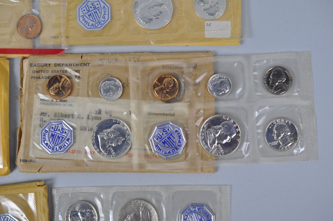 US Proof Sets 1958, 1960, 1963, and 1964x2, photo 6 of 15