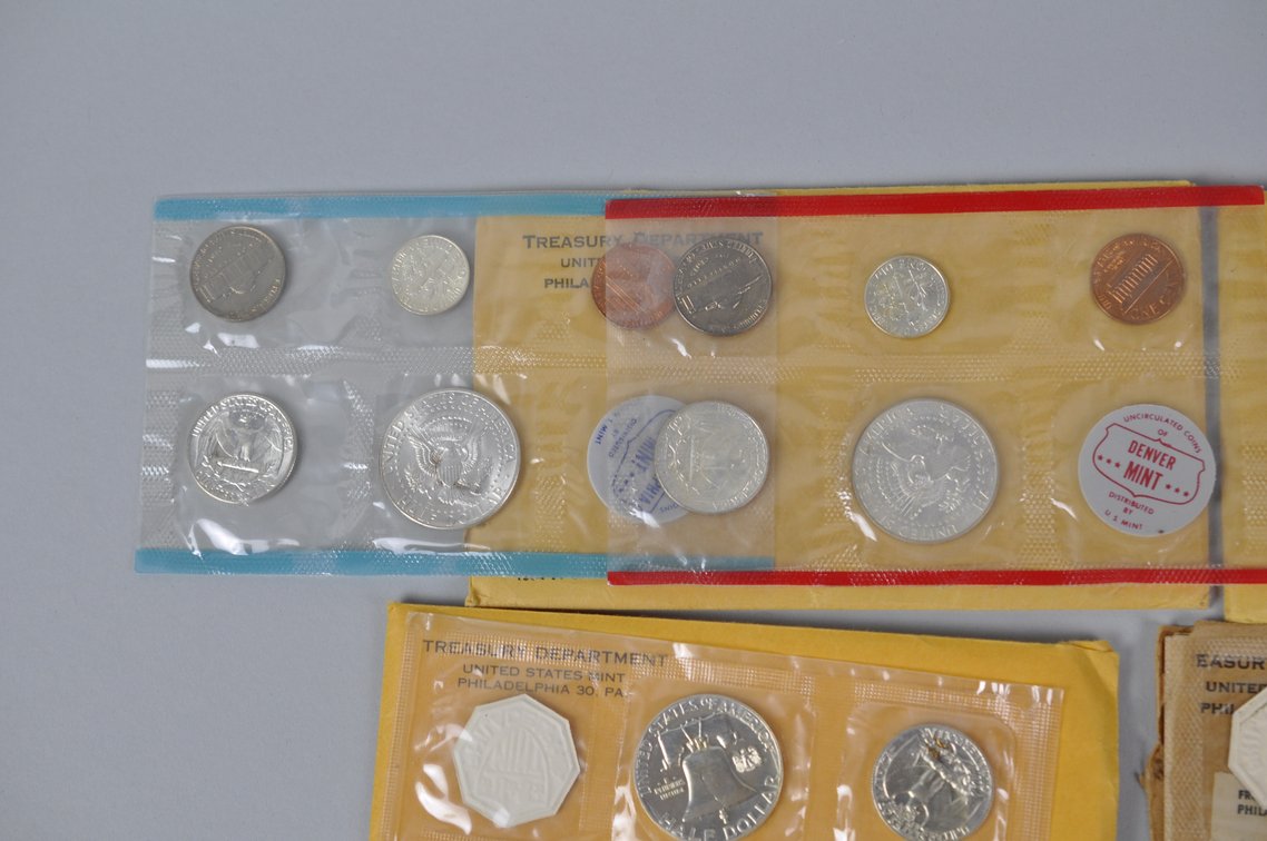 US Proof Sets 1958, 1960, 1963, and 1964x2, photo 10 of 15