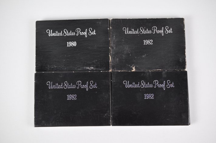 US Proof Sets 1980 and 1982x3