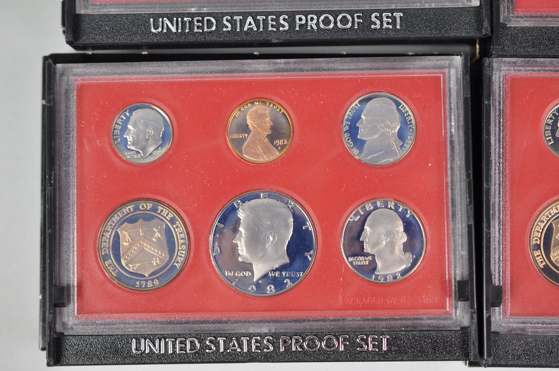 US Proof Sets 1980 and 1982x3, photo 5 of 11