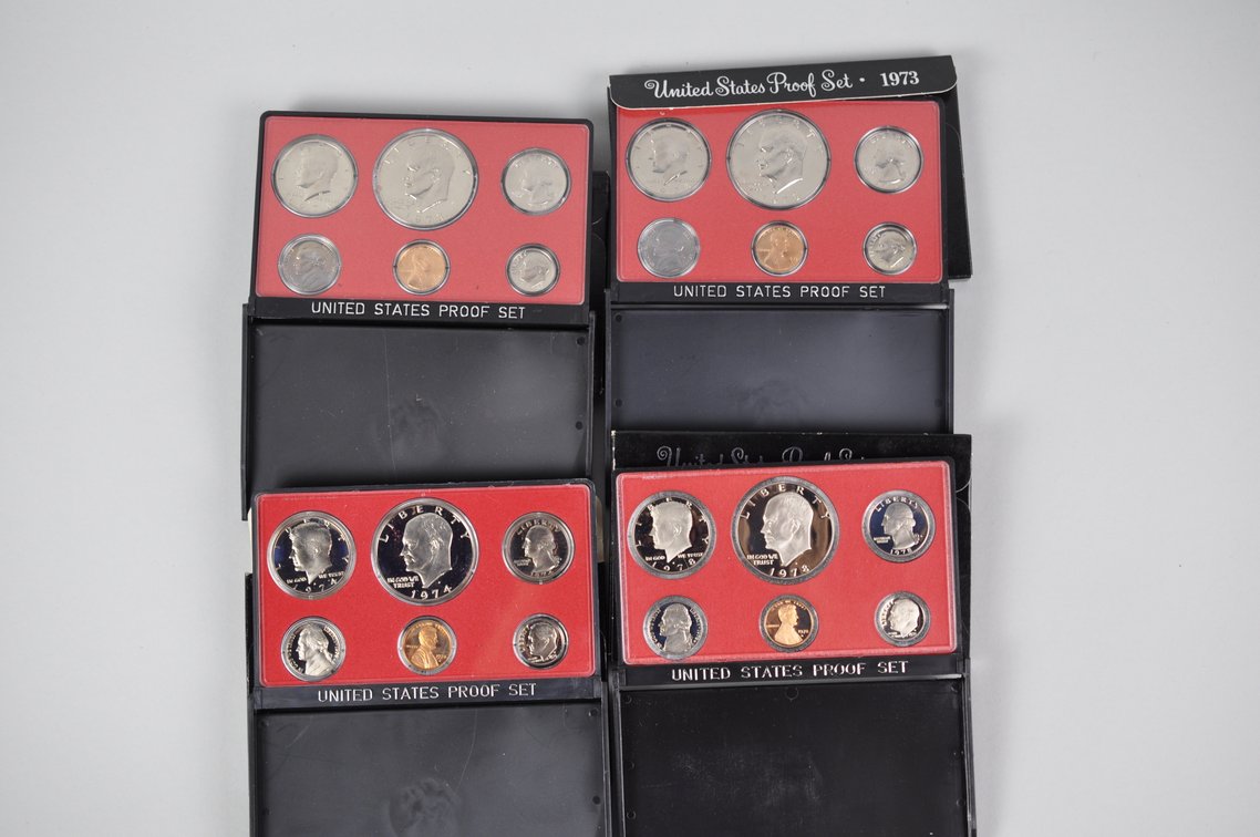 US Proof Sets 1973, 1973, 1974, and 1978, photo 2 of 12