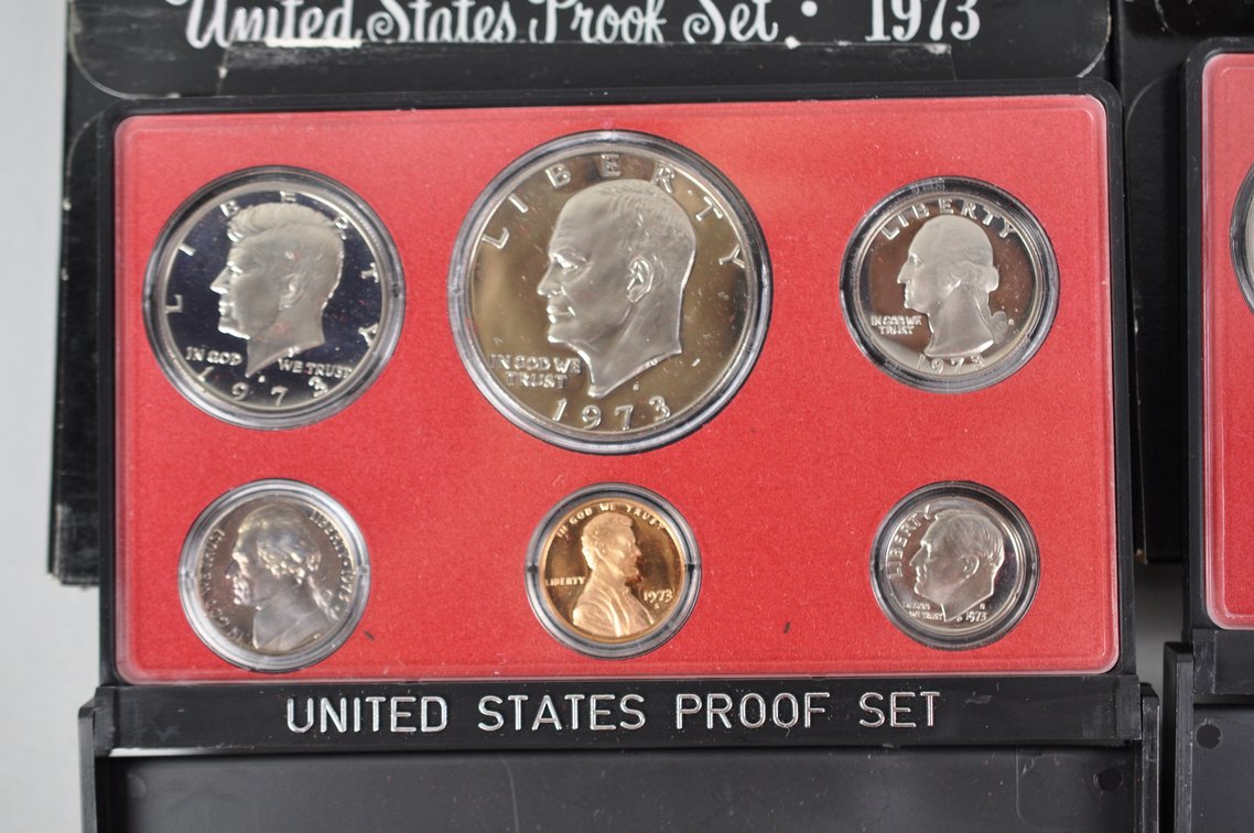US Proof Sets 1973, 1973, 1974, and 1978, photo 4 of 12