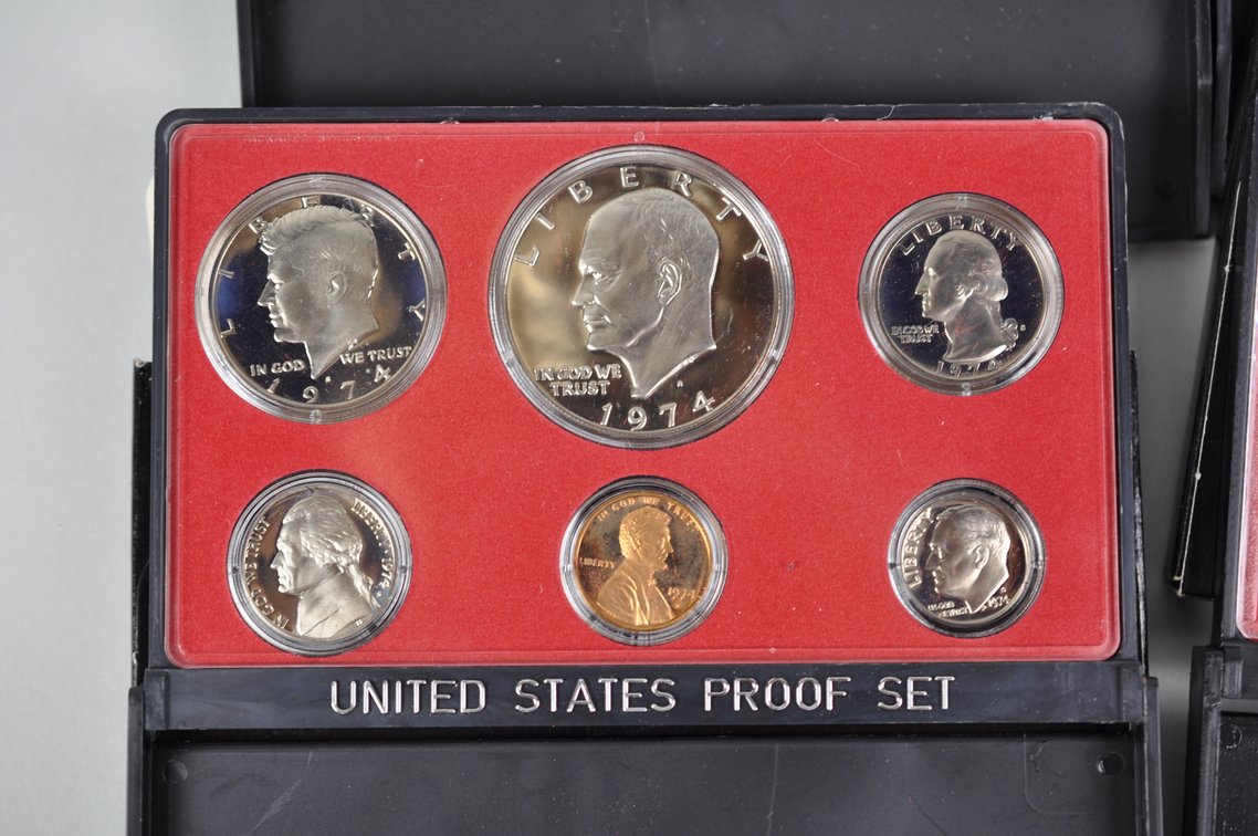 US Proof Sets 1973, 1973, 1974, and 1978, photo 6 of 12
