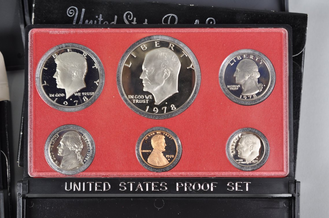 US Proof Sets 1973, 1973, 1974, and 1978, photo 7 of 12