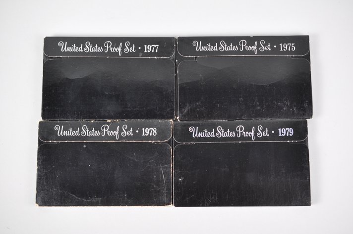 US Proof Sets 1975, 1977, 1978, and 1979
