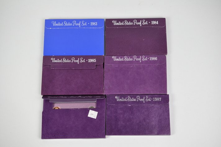 US Proof Sets 1983 to 1988