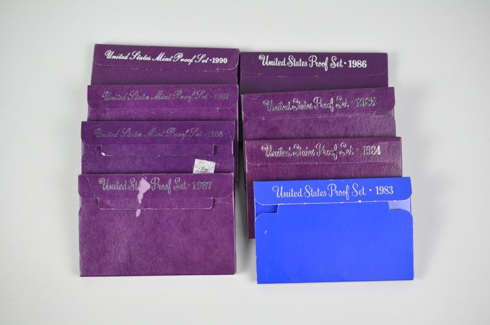 US Proof Sets 1983 to 1990