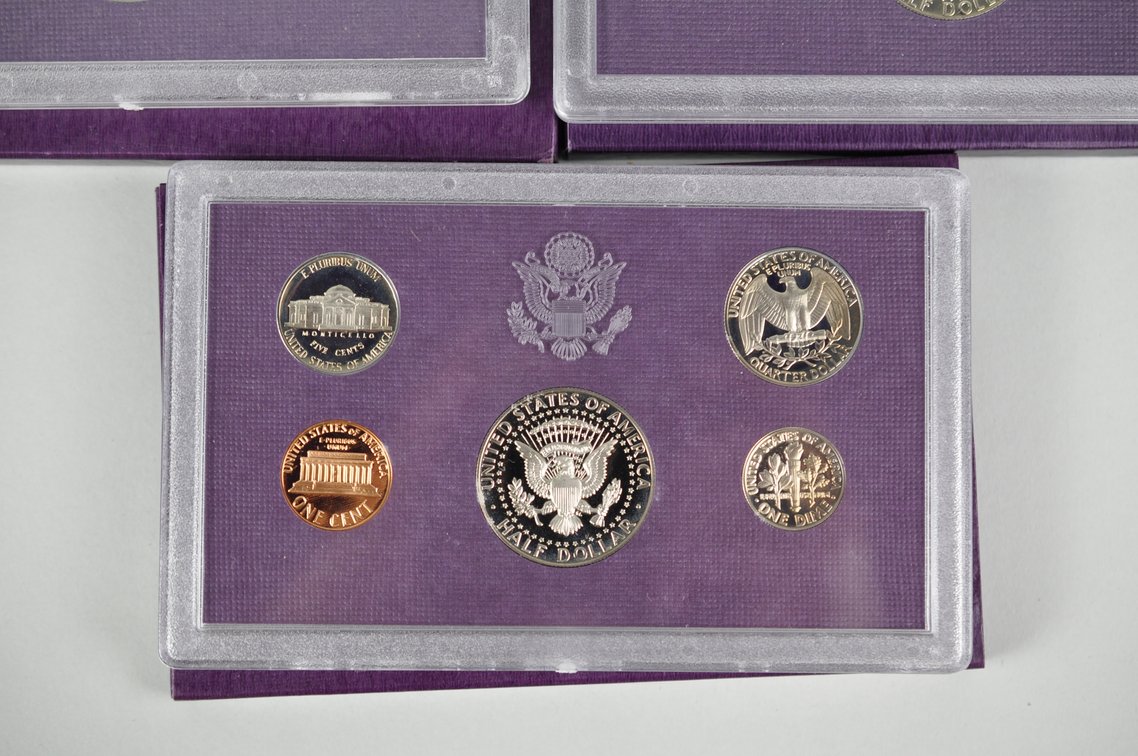 US Proof Sets 1985 x2, 1987 x2, 1988, photo 11 of 11