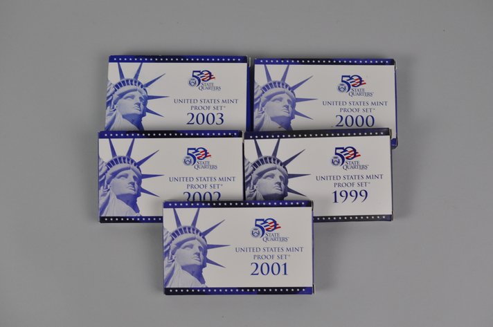 US Proof Sets 1999 to 2003