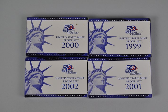 US Proof Sets 1999 to 2002