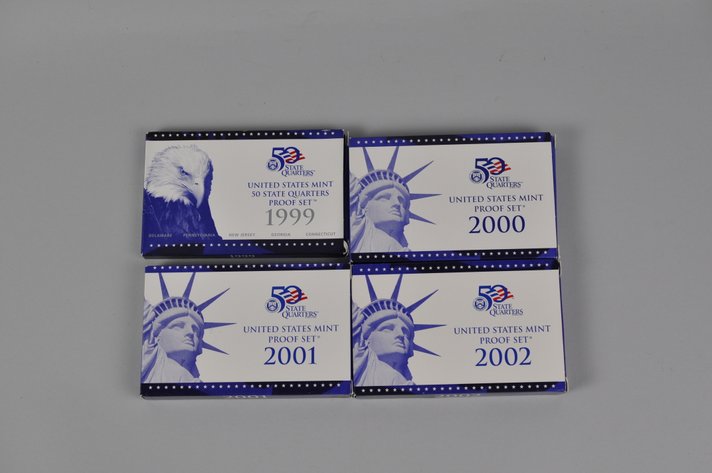 US Proof Sets 1999 to 2002