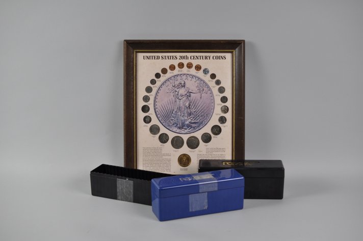 US Twentieth Century Coins Set and PCGS Boxes