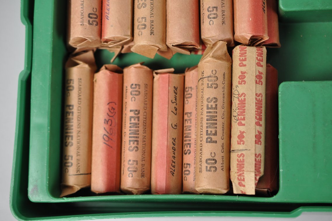 Wheat and Lincoln Cent Rolls Inside a Monster Box Shell, photo 3 of 12