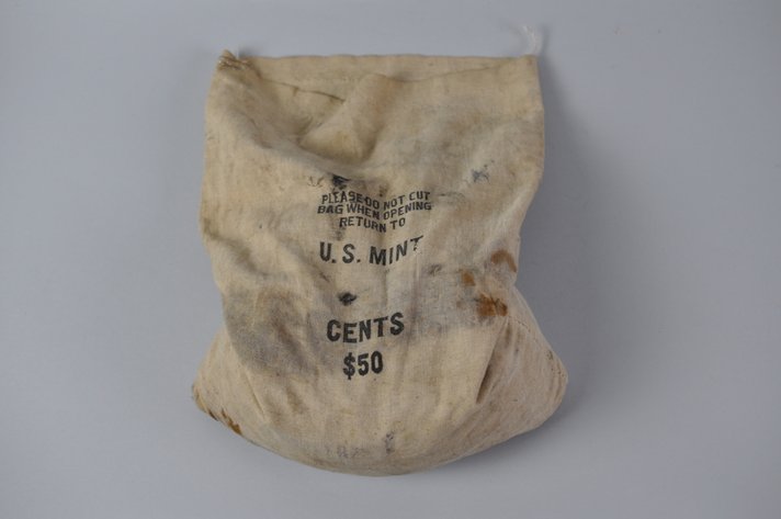 Assorted Lincoln Copper Cents in a Vintage US Mint Bag