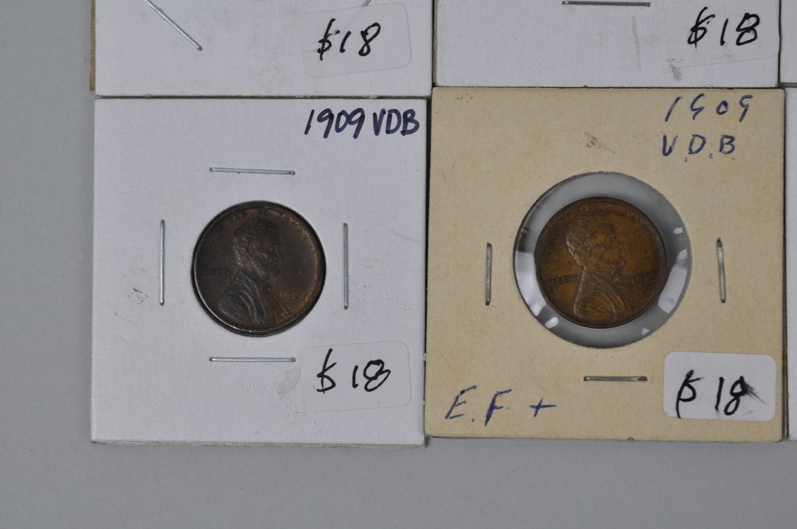 Assorted 1909VDB and 09S Wheat Cents, photo 5 of 16
