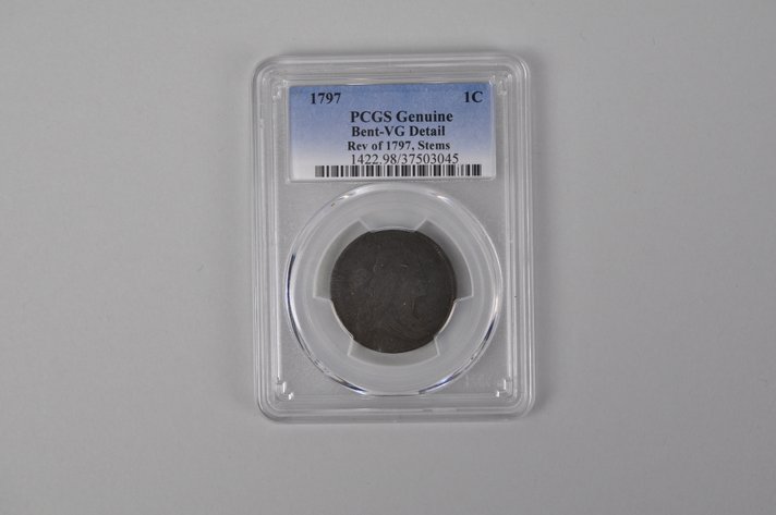 1797 Draped Bust Cent Rev97 Stems Bent VG Detail PCGS